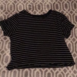 Blacks and white striped shirt